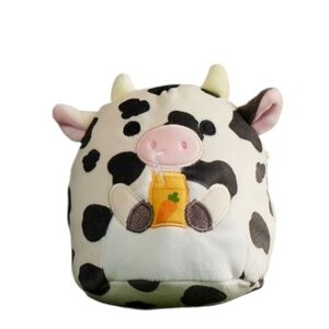 Squishmallows Black and White Stuffed Cow 5" Colin